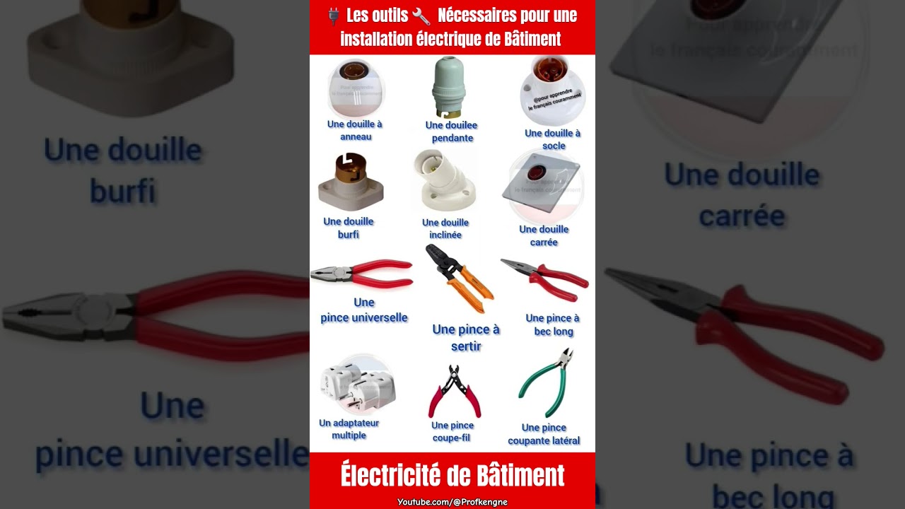 Les outils 🔧 N&eacute;cessaires pour une installation &eacute;lectrique de B&acirc;timent, plan d'&eacute;lectricit&eacute; maison 🏠
