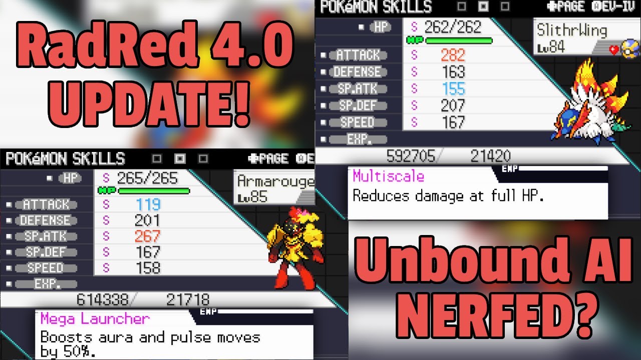 Radical Red 4.0 - New AI Mechanics, Pokemon Buffs AND NERFS + How To Evolve Hisuian AND Paldean Mons