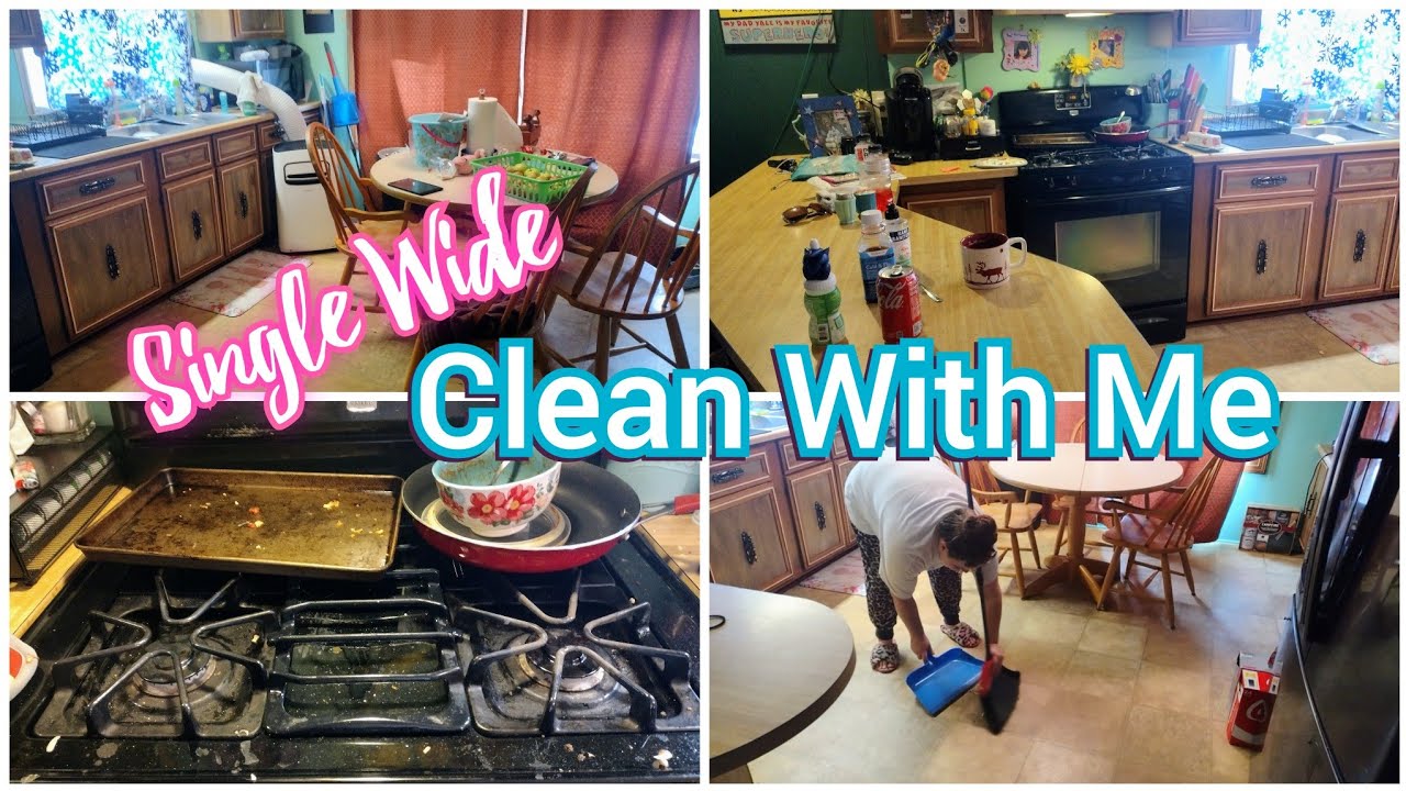 single wide mobile home living clean with me #cleaningmotivation #cleanwithme