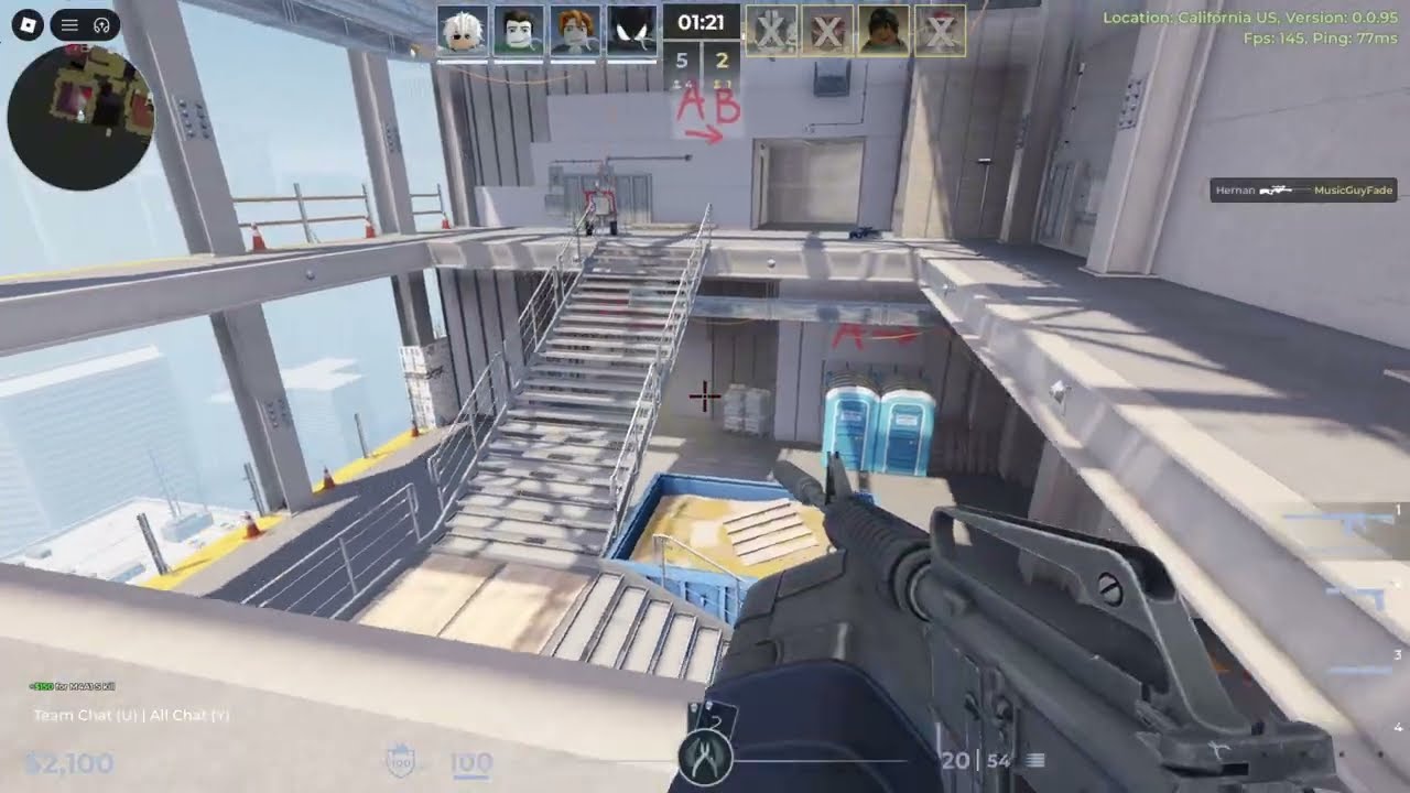 csgo player tries blox strike for the first time in 120 fps
