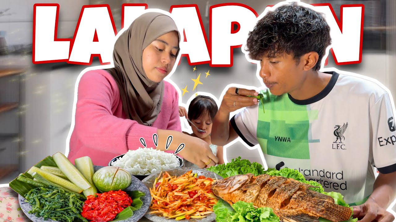 MUKBANG LALAPAN PAKAI SAMBAL MANGGA FAVORIT KELUARGA