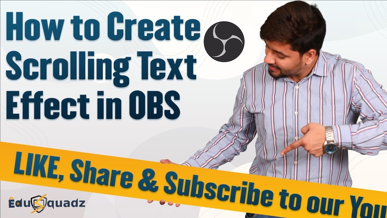 How to Create Scrolling Text line in OBS. | Moving Text Line To Provide Information  | @Edusquadz