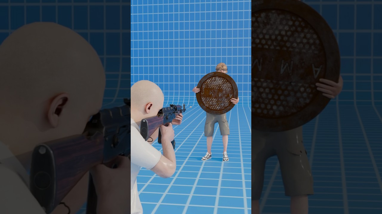 Can a manhole be used as a bullet proof shield?