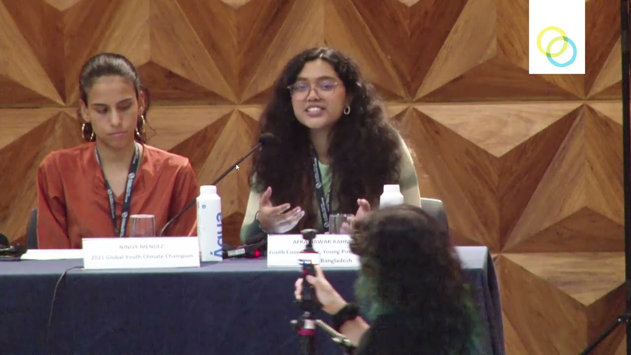 Afra Nawar from Bangladesh at Global Youth Climate Summit 2025