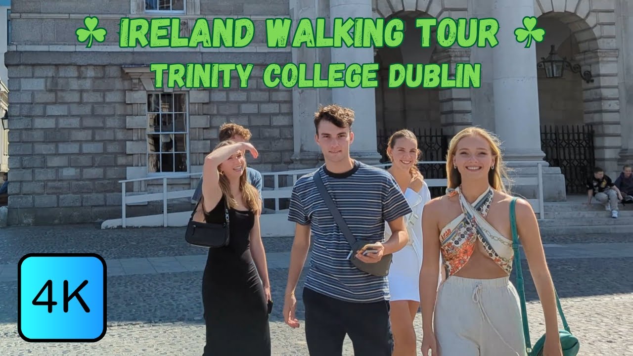 Trinity College Dublin, Ireland Walking Tour in 4K