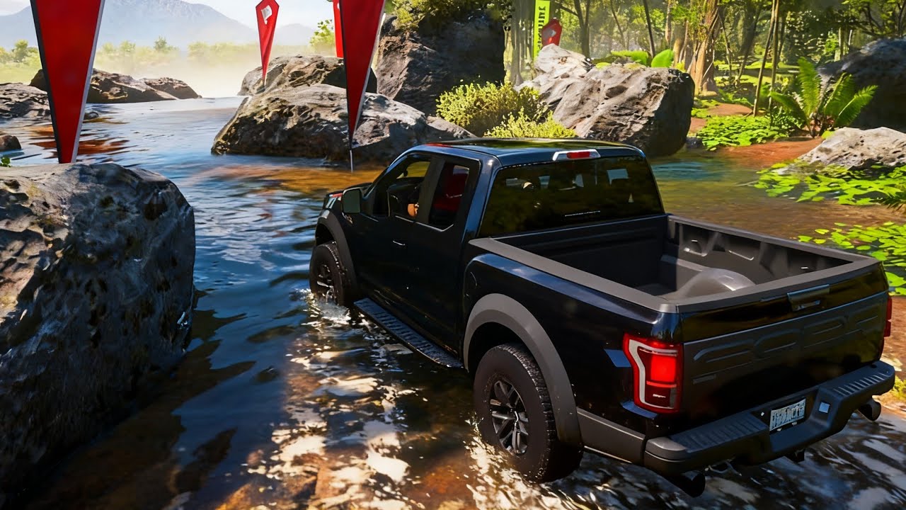OFFROAD FORD RAPTOR - SCARY IN A ROCKY RIVER!! EVERYONE TURNS OVER 😱 | Foza Horizon 5 