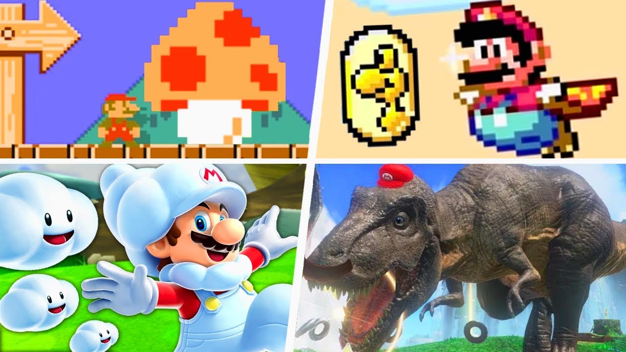 Evolution of All Super Mario Transformations (1985 - 2019)