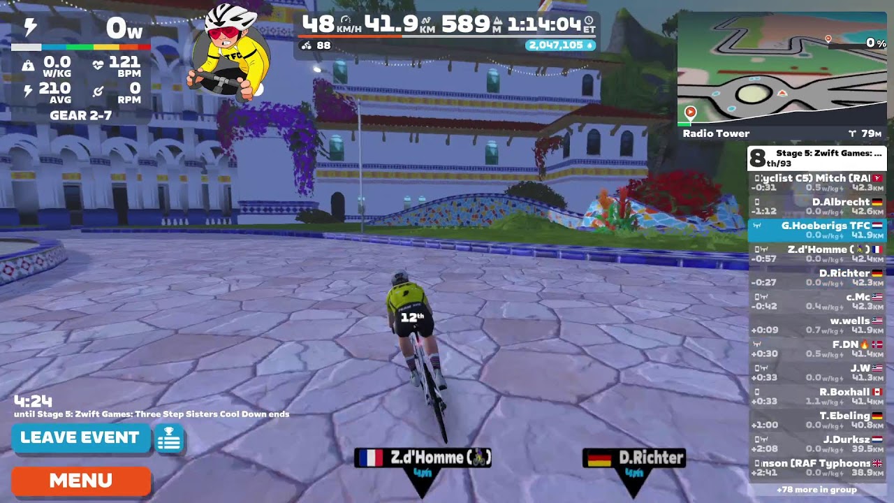 Zwift Race - Three Step Sisters