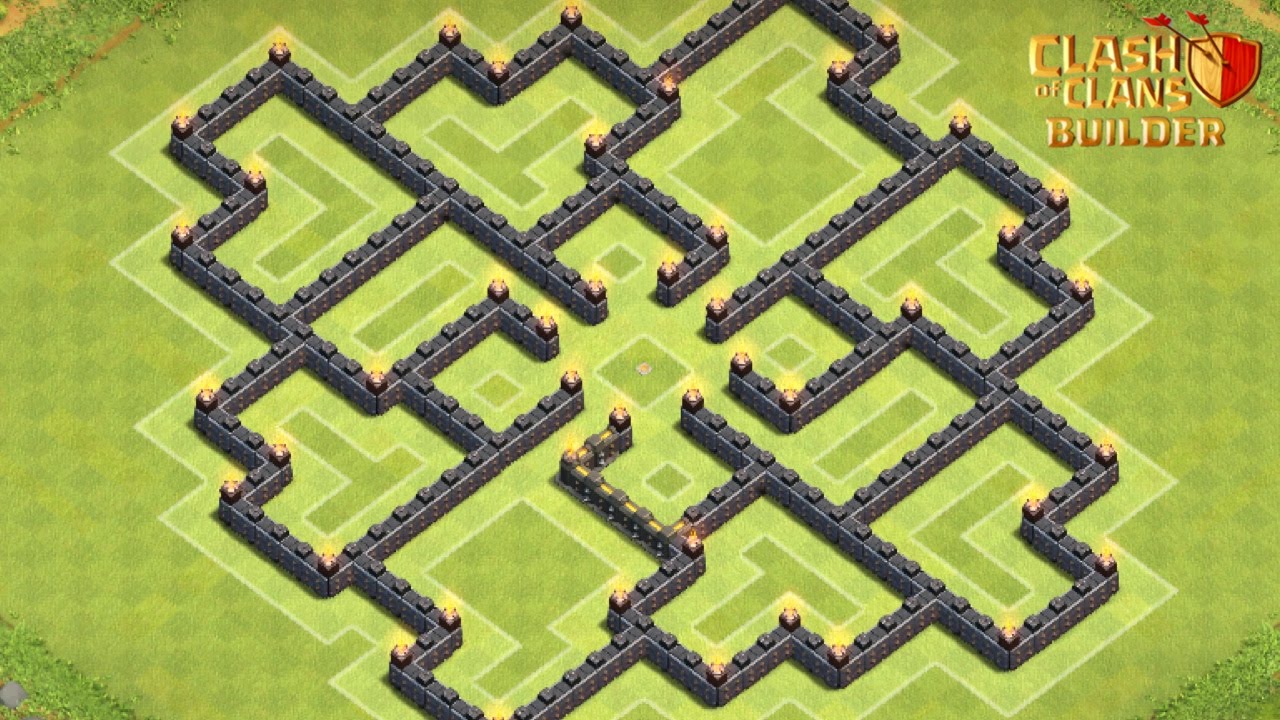 Clash of Clans - EPIC TOWN HALL 8 Trophy/War Base Speed Build 2015
