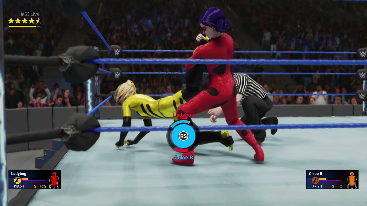 WWE 2K19 Ladybug VS Chloe B (Queen Bee) Stinkface Match (Only ladybug being Stinkface)