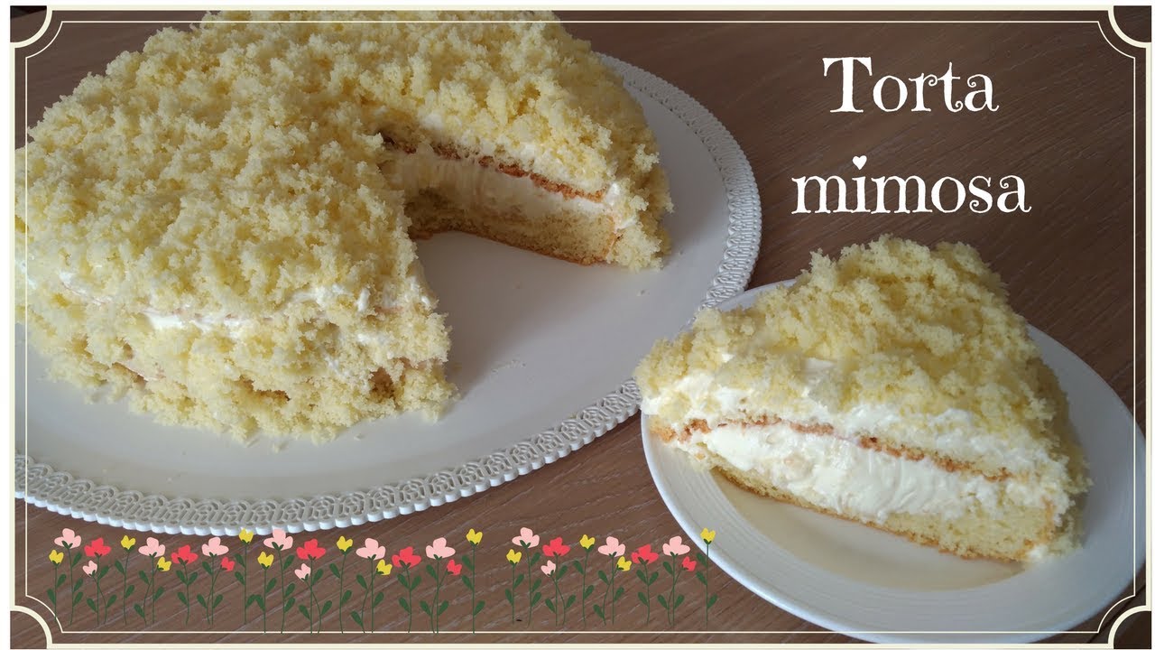 Torta mimosa con un Pan di spagna - ricetta facile - con ananas - festa della donna