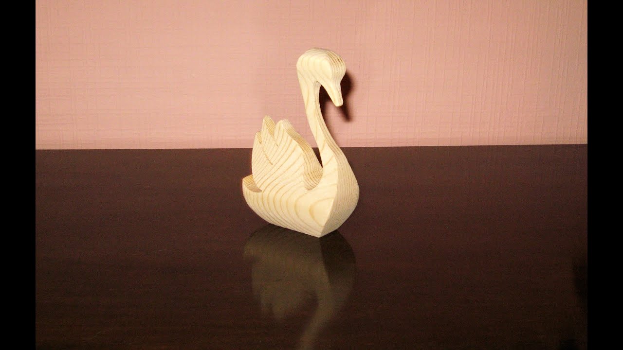 3D swan cut out on the bandsaw