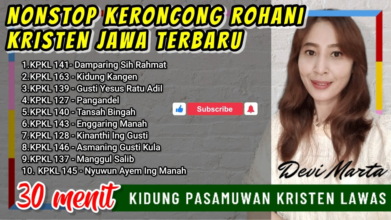 30 MENIT NONSTOP KERONCONG ROHANI KRISTEN TERBARU ~ KIDUNG PASAMUWAN KRISTEN LAWAS ~ DEVI MARTA