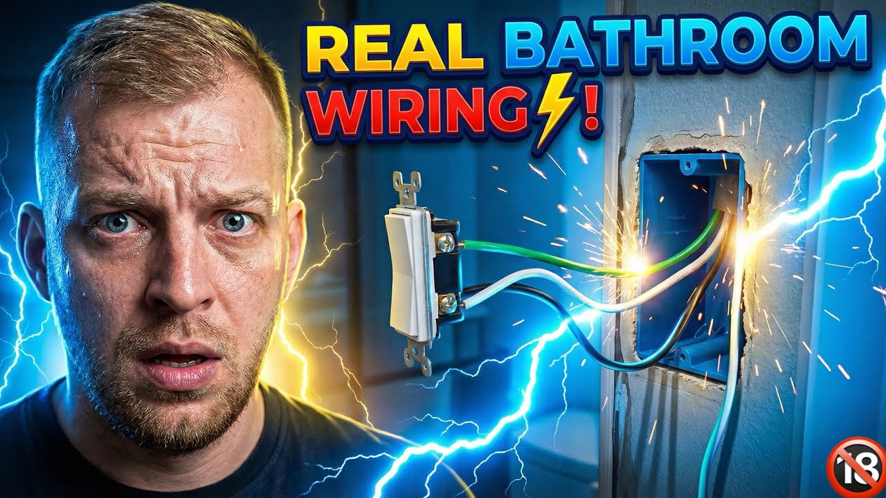  😱Real Bathroom Wiring in 3D ⚡ (Full Switch Install)