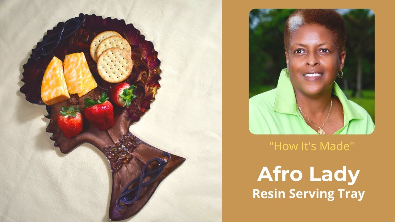 #1 Creating Afro Lady Serving Tray