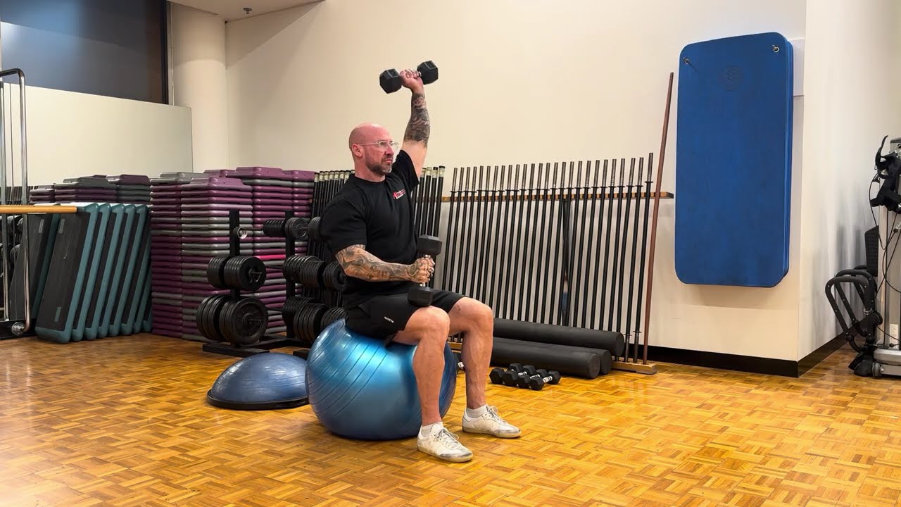 Swiss Ball SA Shoulder Press