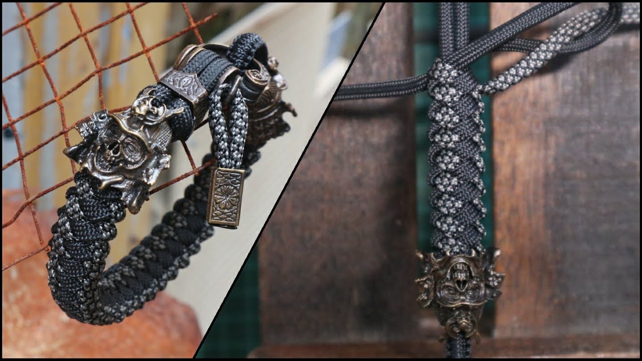 How To Make Zipper Sinnet Knot with Brass Bead and Shackle, Premium Paracord Bracelet Tutorial.