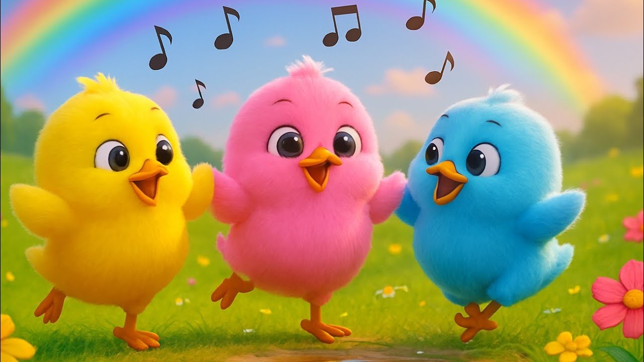 🌈 Colorful Baby Chicks Song | Hindi Kids Cartoon Rhyme