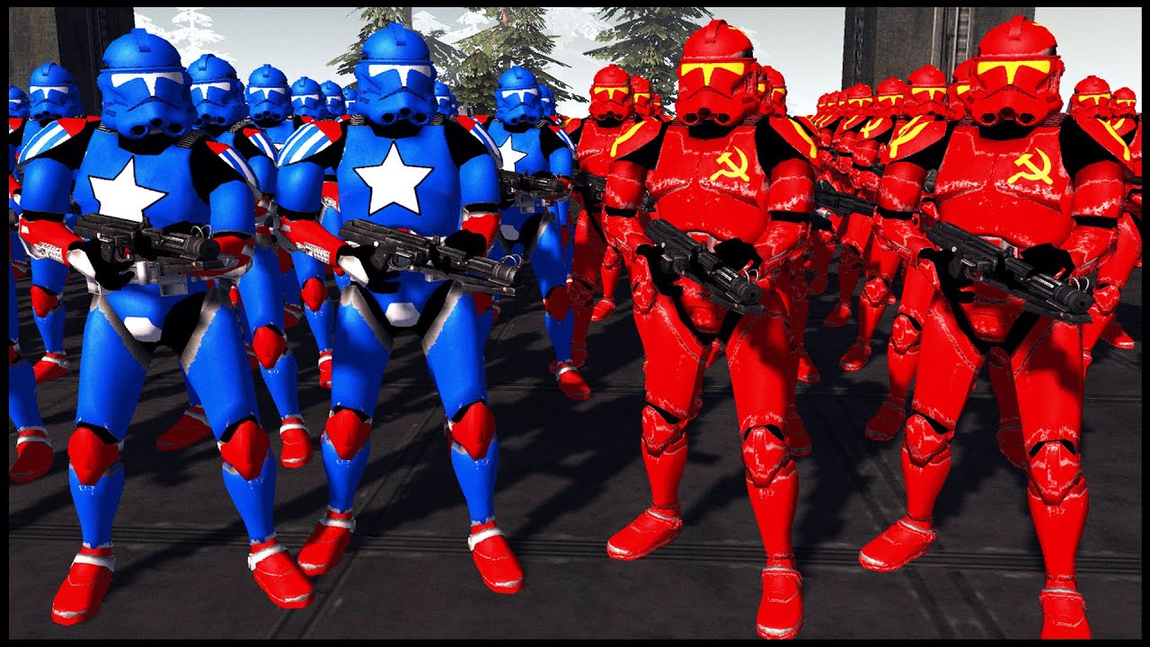 Capitalist Clones Hunt Communist Clones!? - Men of War: Star Wars Mod Battle Simulator