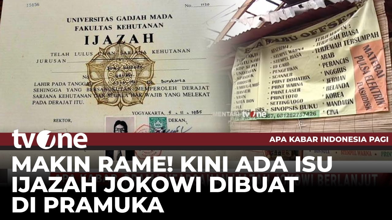 Kader PDIP Sebut Ijazah Jokowi Dicetak di Pramuka di Percetakan Milik Wamendes Era Jokowi | tvOne