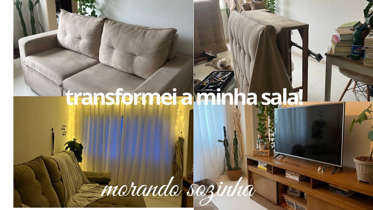 Morando sozinha: Ganhei móveis novos e mudei toda a minha sala! 