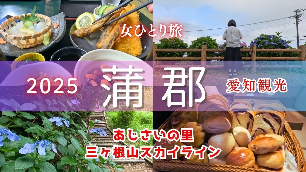 【女ひとり旅】2025年も圧巻♡『あじさいの里』｜地元グルメに舌鼓｜お得なモーニング｜今だ蒲郡｜