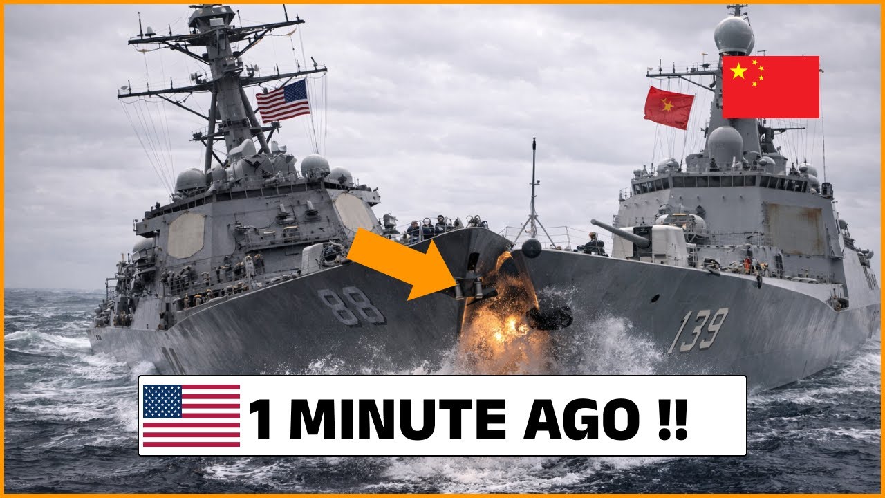 USA vs China WAR: The First Direct Naval Clash