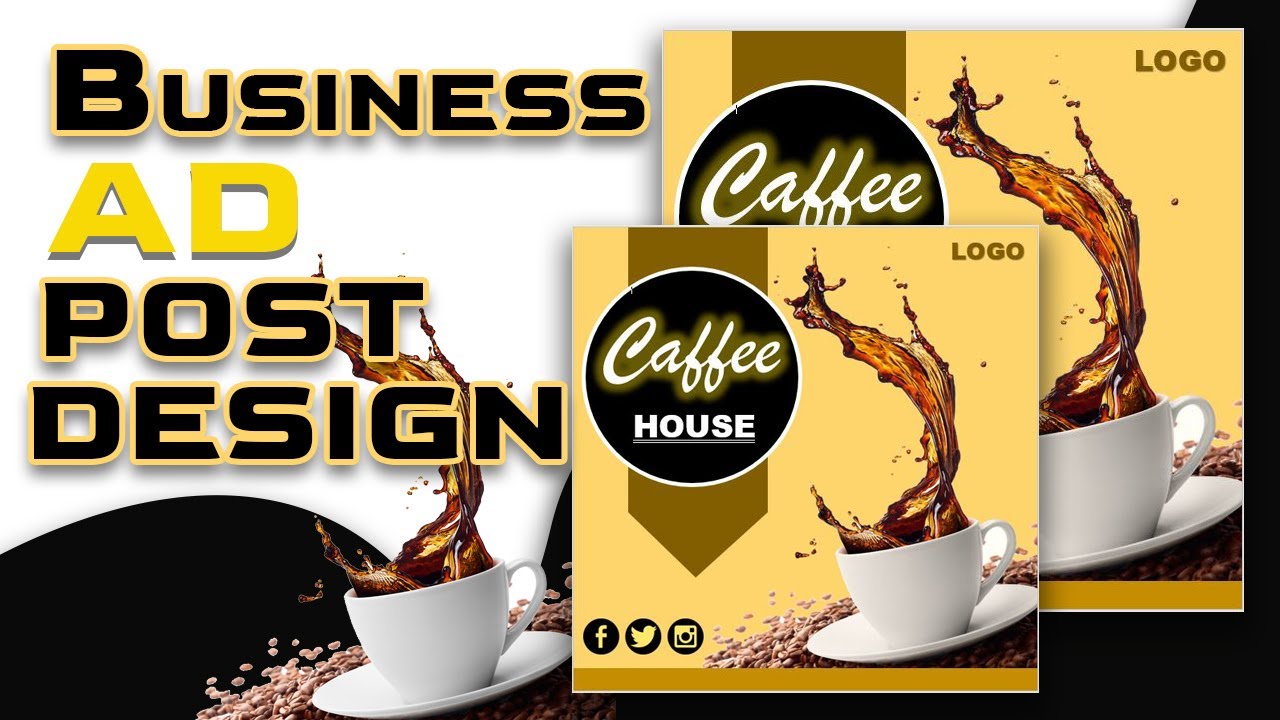 How to Create a Professional Business Post design In MS Word || Social media post design Tutorial.