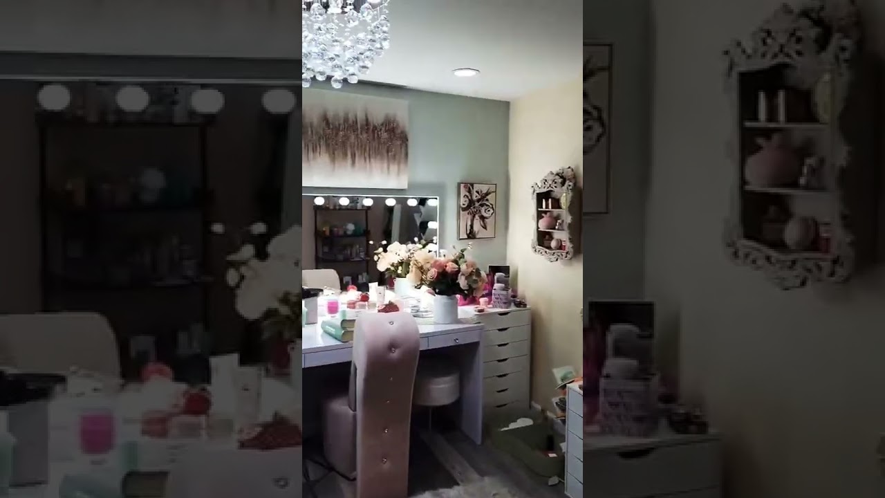 Took 15 HOURS 🤯 #beauty #makeup #makeuproom #beautyroom #flowerwall #beforeandafter #decor #shorts