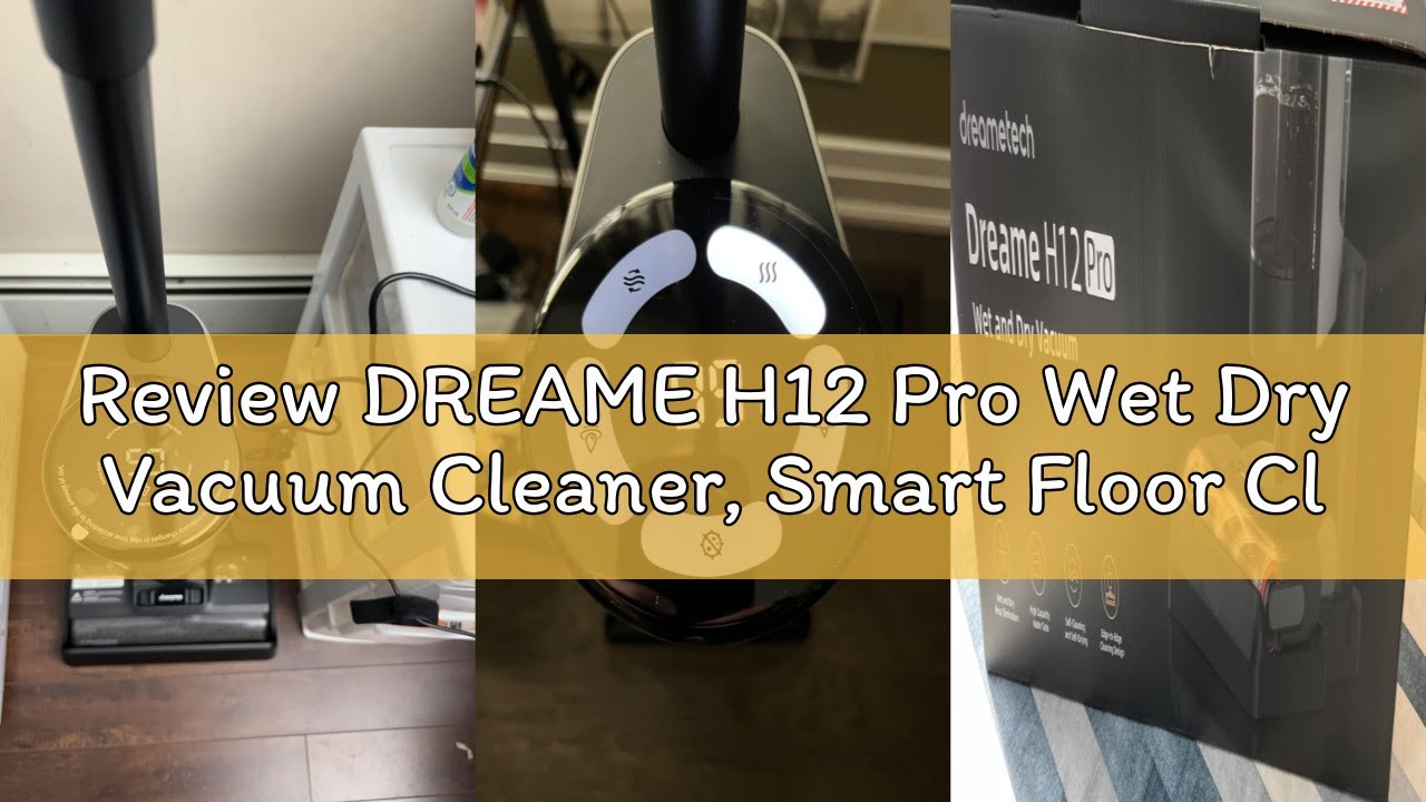 Review DREAME H12 Pro Wet Dry Vacuum Cleaner, Smart Floor Cleaner Cordless Vacuum and Mop for Hard F