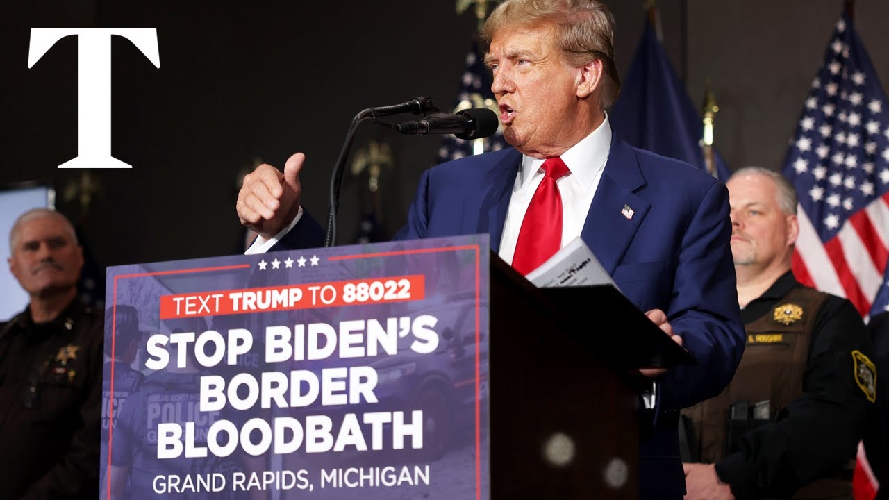 Donald Trump calls migrants 'animals' during US-Mexico border speech
