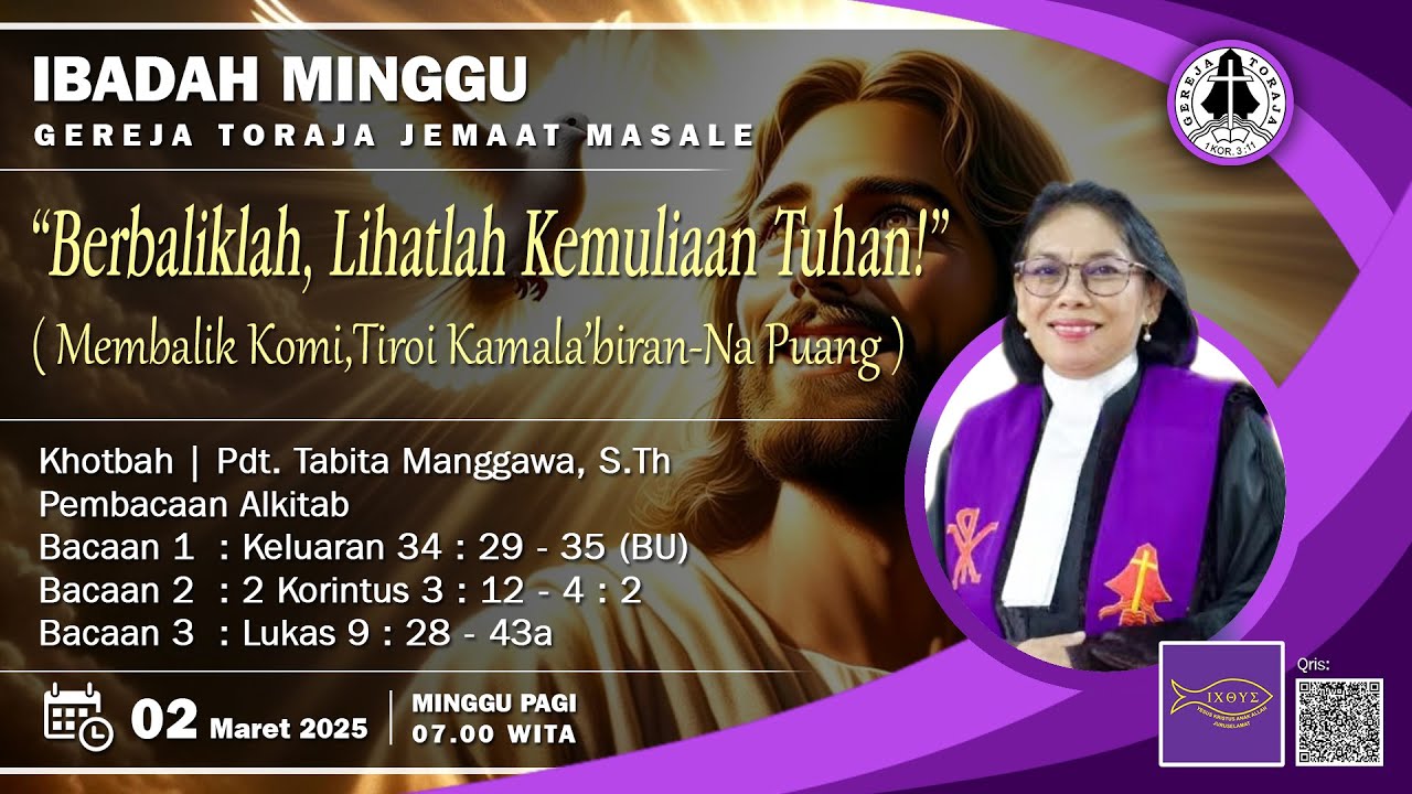 Ibadah Minggu Gereja Toraja Jemaat Masale | Minggu, 02 Maret 2025 | Pukul 07.00 WITA