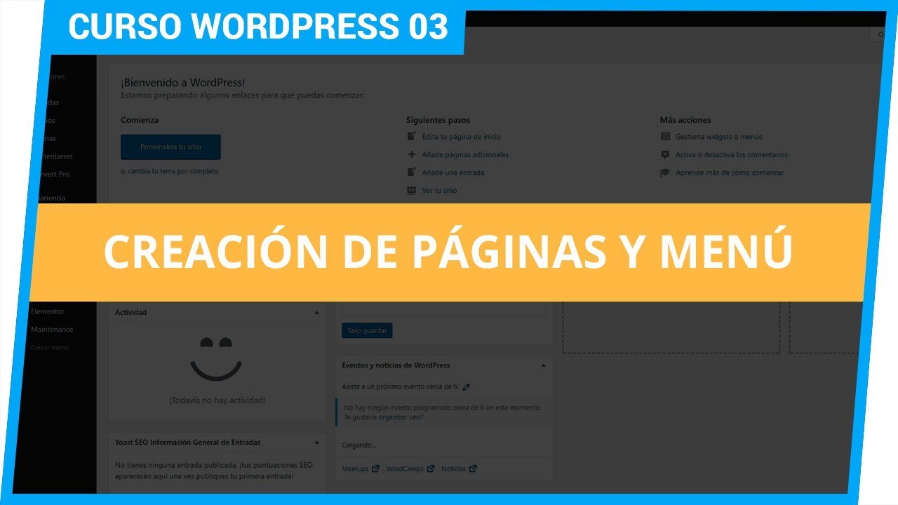📢Curso WordPress #03: Creación de páginas y Menú con GeneratePress