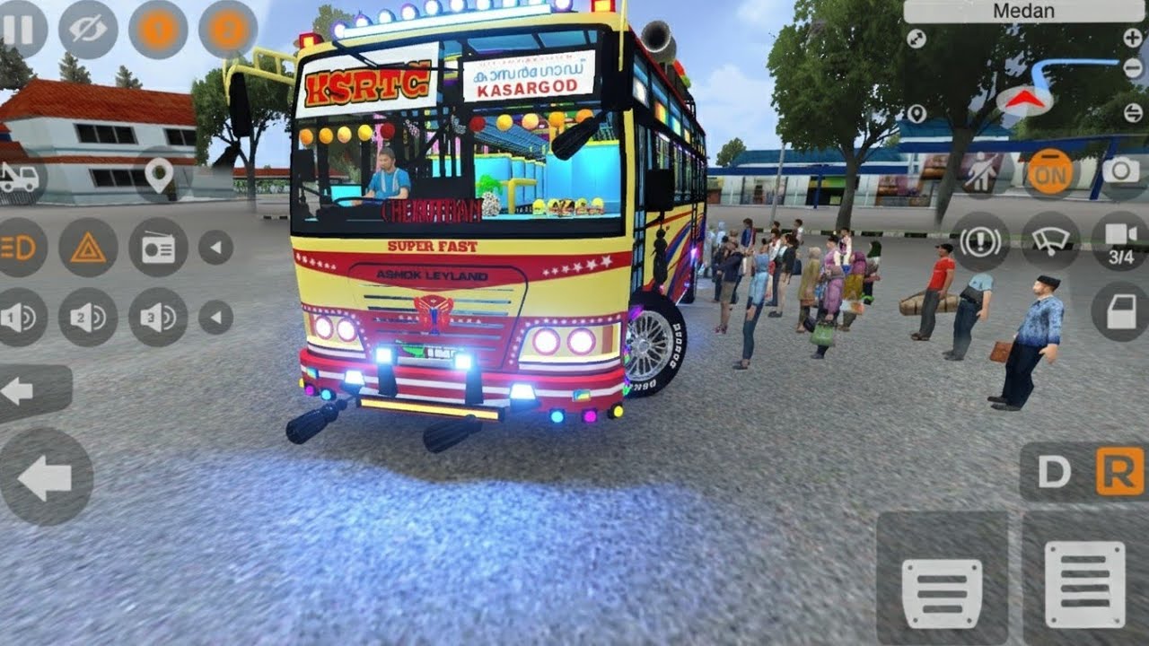 🌴 KSRTC Super Fast ready for the next trip. Lights on, Engine start,