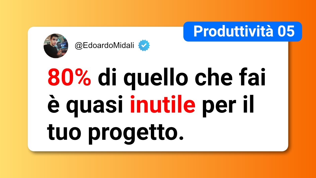 Principio di Pareto 80/20 - Produttività 05