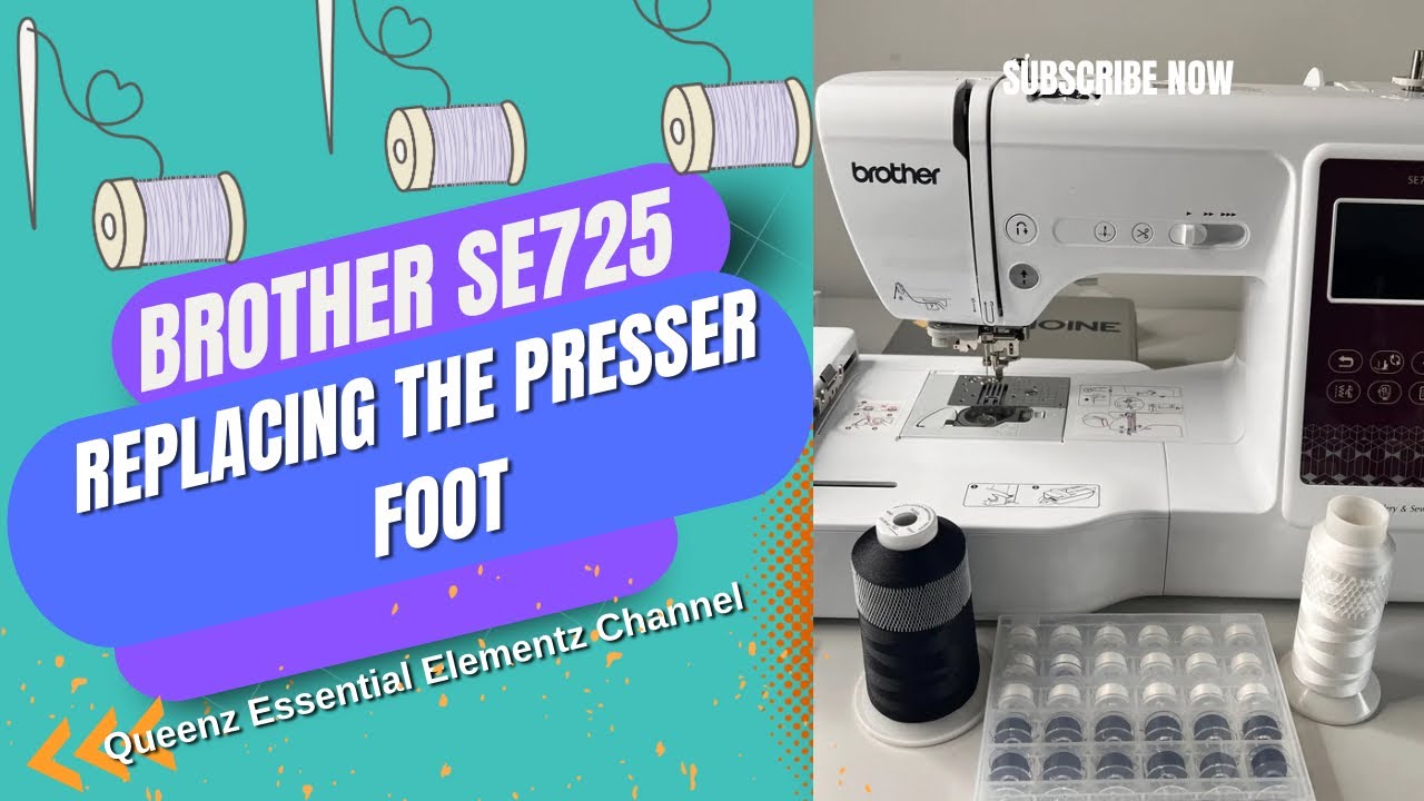 Швейная машина Brother SE725 — Как заменить прижимную лапку (2026 год) #brothersewingmachine #bro...