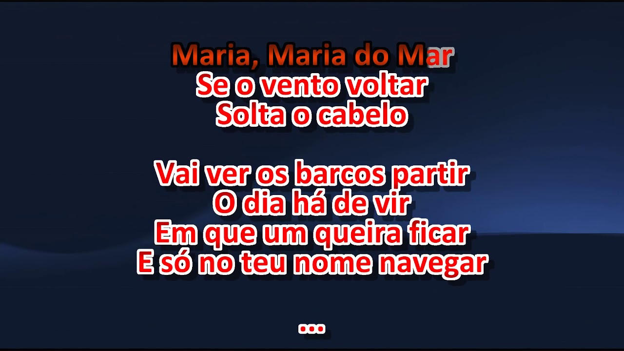 Luísa Sobral - Maria do Mar (Karaoke Version)