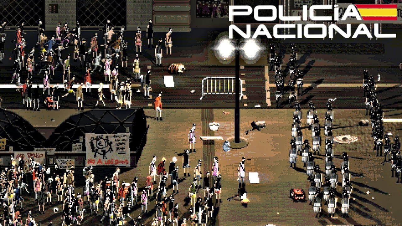 Antidisturbios en España controlando manifestaciones