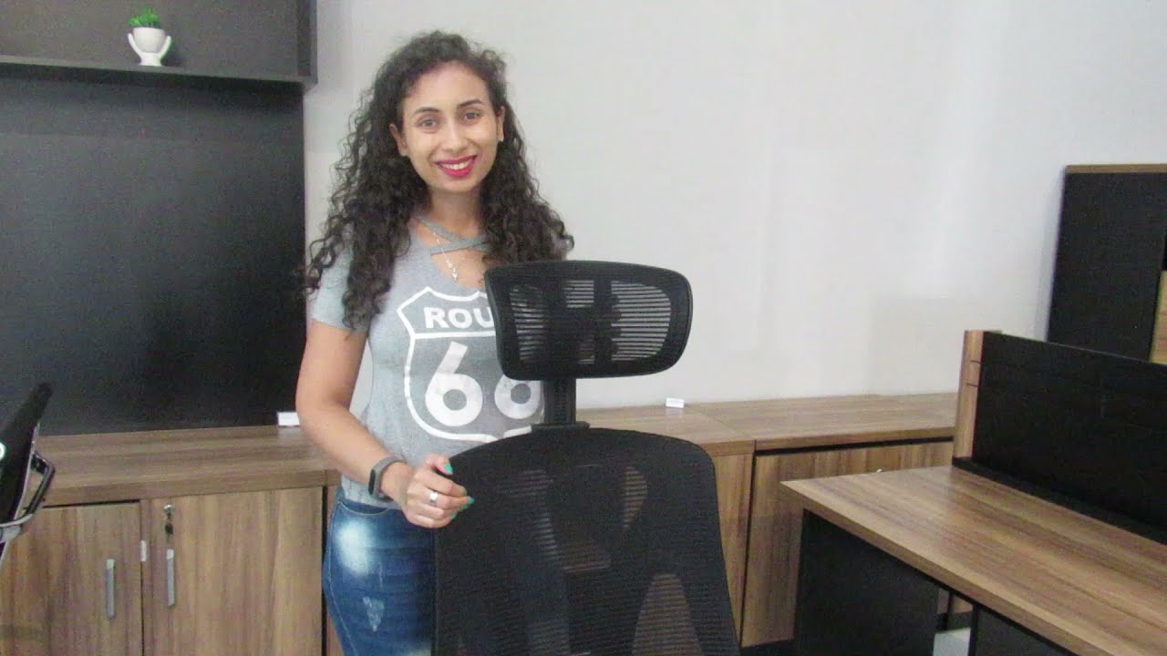 Cadeira de Escritório Comfy Profile Tela Mesh Preta e Relax Avançado