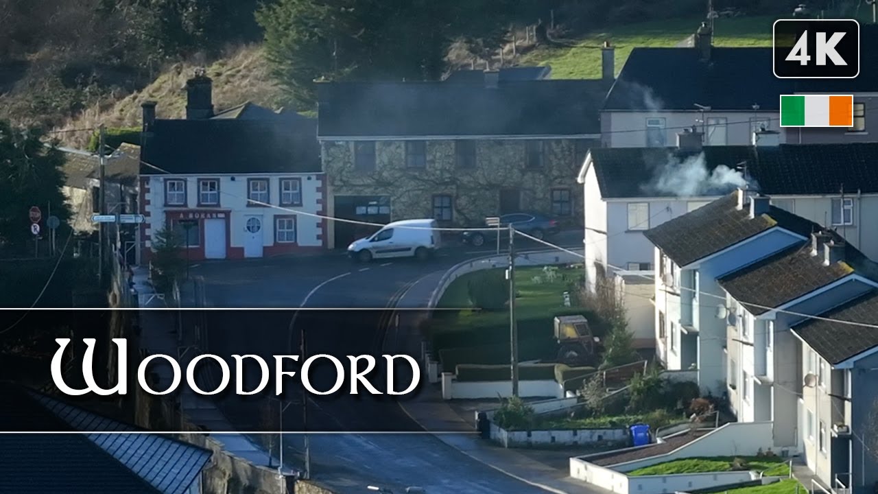 WOODFORD, County Galway, Ireland - 4K Drone Footage