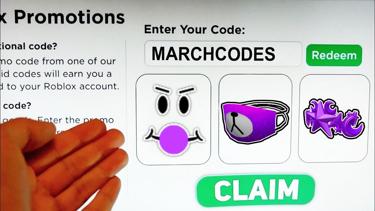 ALL 6 NEW *MARCH* ROBLOX PROMO CODES! 2022! All Free ROBUX Items in MARCH | All Free Items on Roblox