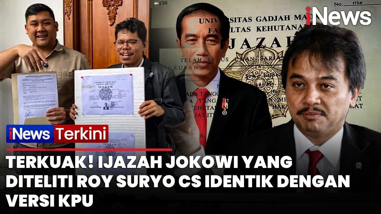BANTAH ISU MANIPULASI! Roy Suryo Cs Teliti Ijazah Jokowi yang Sama dengan Versi KPU