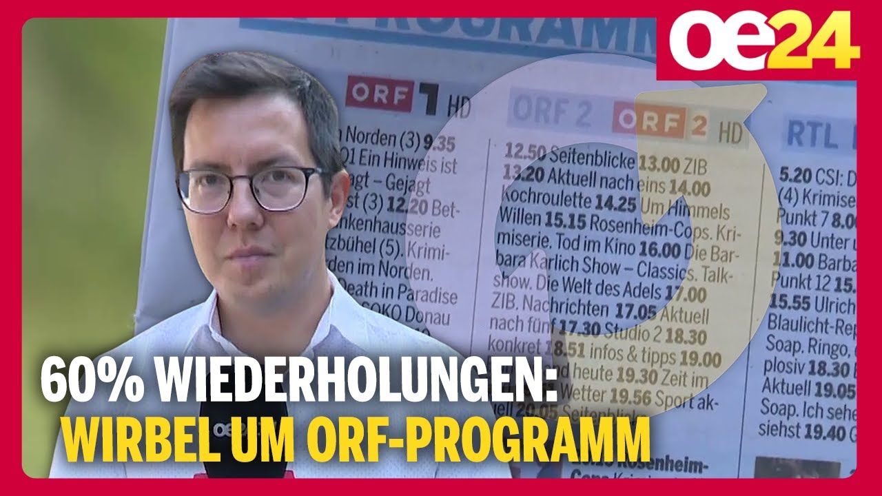 60% Wiederholungen: Wirbel um ORF-Programm