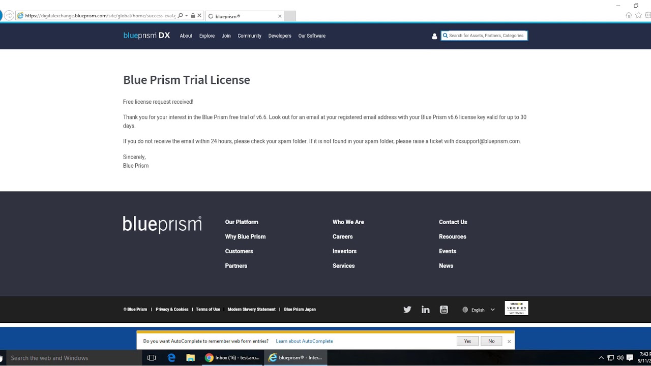 How to download Blueprism free trial