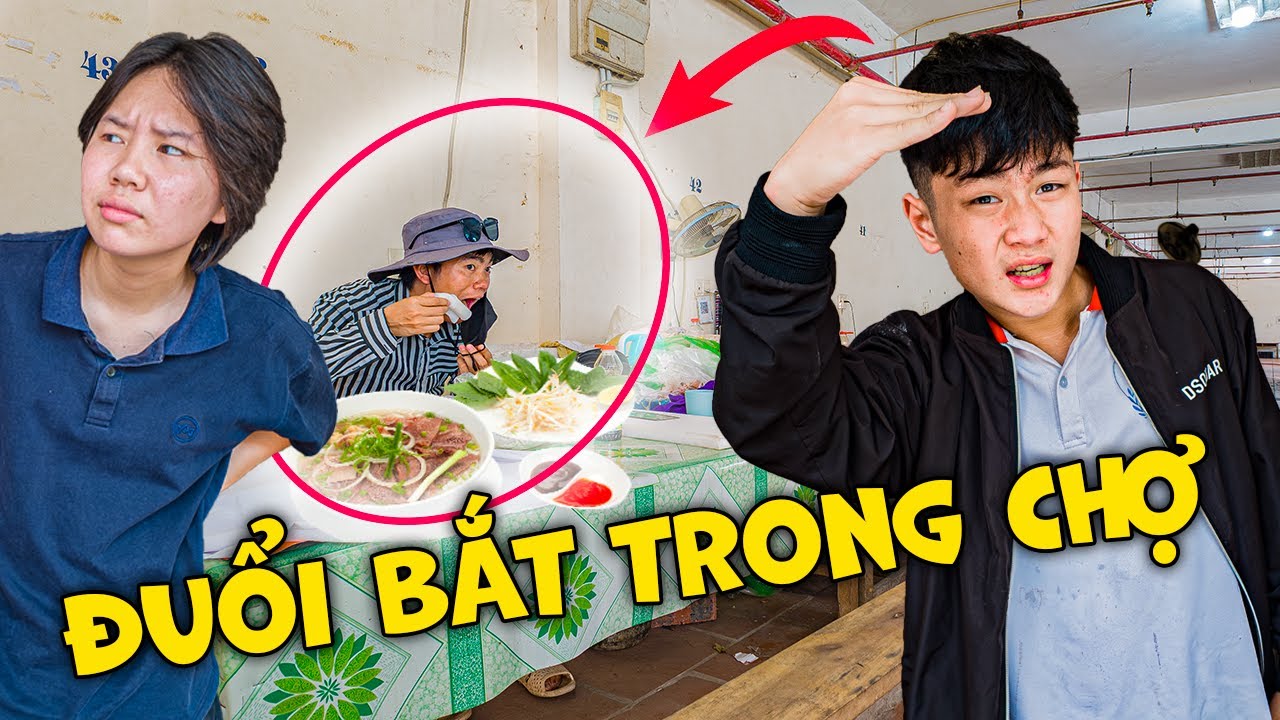 Thái Chuối Thử Thách Trốn Tìm Đuổi Bắt Ở Chợ Vùng Cao