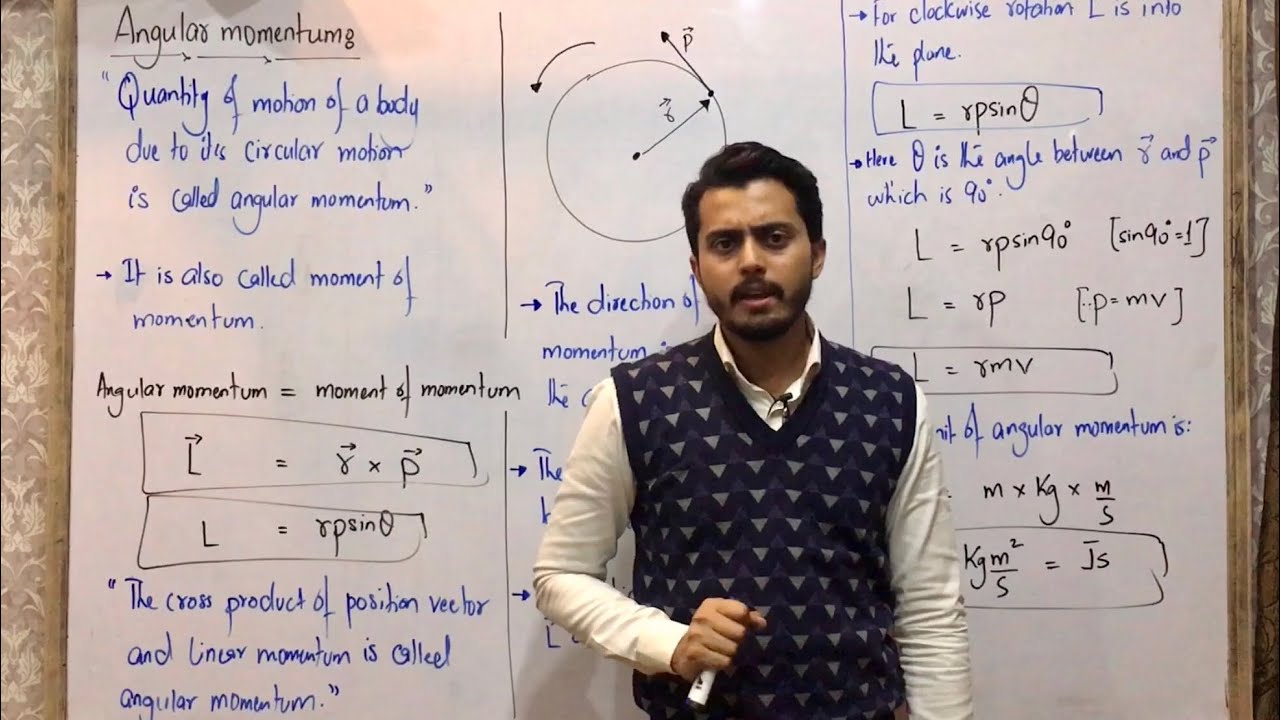 Angular momentum || rotational motion || moment of momentum || class11