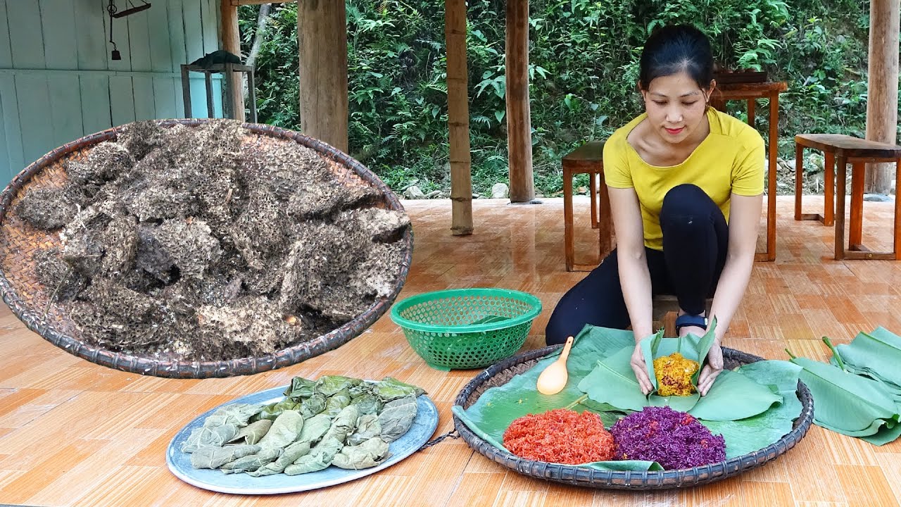 How To Make Ant Eegs Cake, Colorful Sticky Rice, Ethnic People's Grave-Dimming Day - Ut's Farm