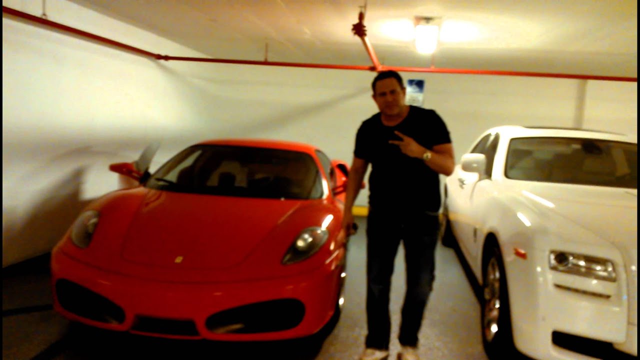 Keith Middlebrook in his Ferrari in Miami.
