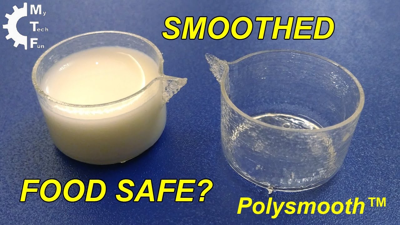 Smoothing 3D printed object from Polysmooth&trade; for better cleaning - is it food safe?