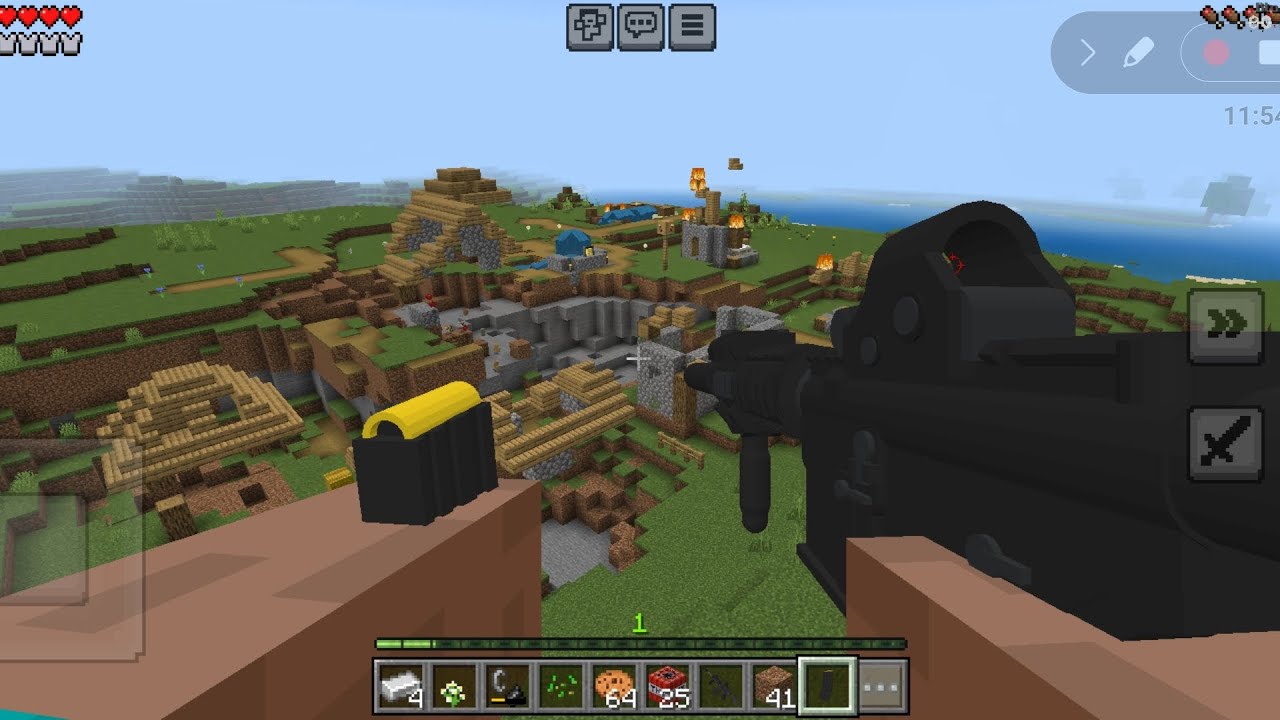 Village Assault In MINECRAFT! #minecraft #gunaddon #brutal #minecraftgunmod